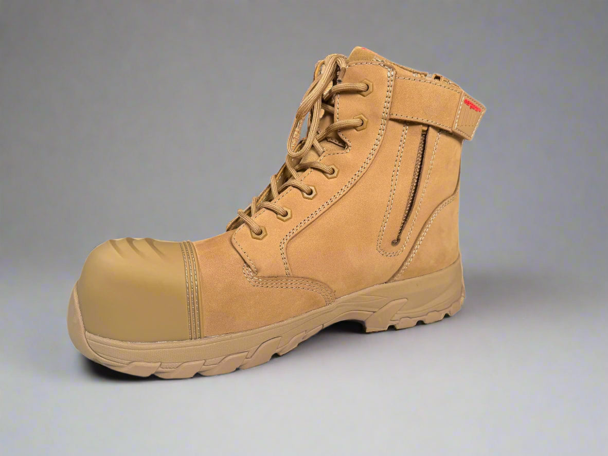 Jims Group - Ergonx All Tan Lace Up Safety Boots + Socks Bundle