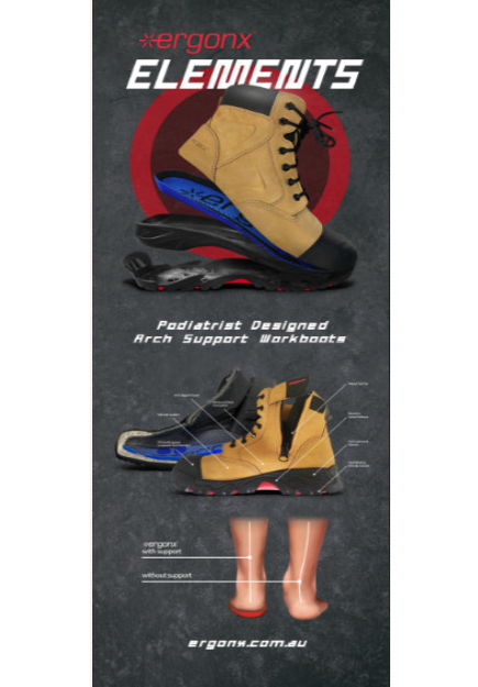 POS Ergonx Boots Pull Up Banner