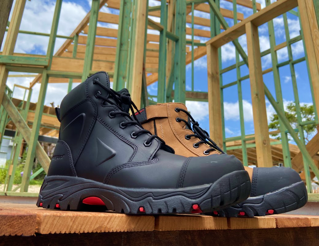 Most comfortable black work boots best sale