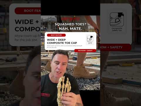Why do we use a wide, deep toe cap in our ERGONX work boots? Most people think the toe cap in a work