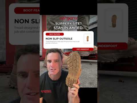 Why do we use a non-slip outsole in our work boots? Because slips, trips and falls are among the