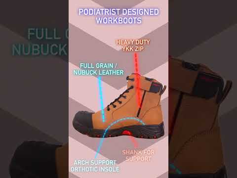 Podiatrist-Designed Arch Support Work Boot Features