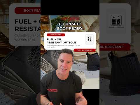 Why do we use a fuel and oil resistant outsole on our work boots? A lot of tradies don’t think about
