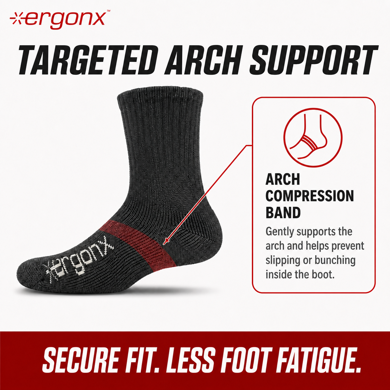Ergonx Work Socks (6 Pack)