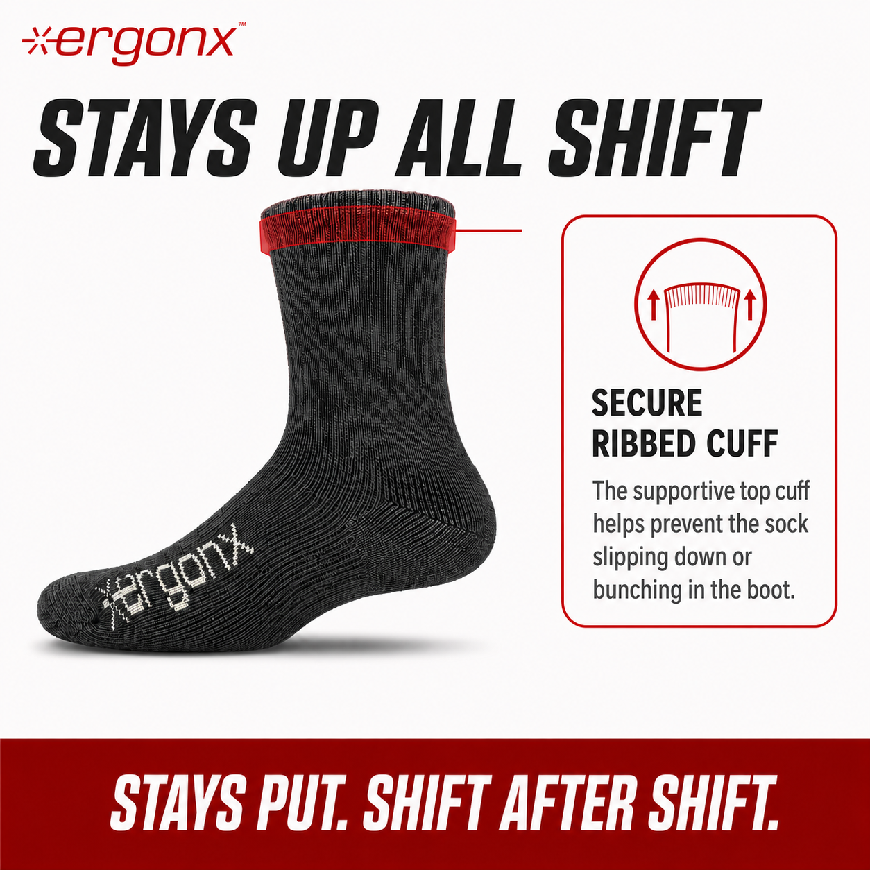Ergonx Work Socks (6 Pack)