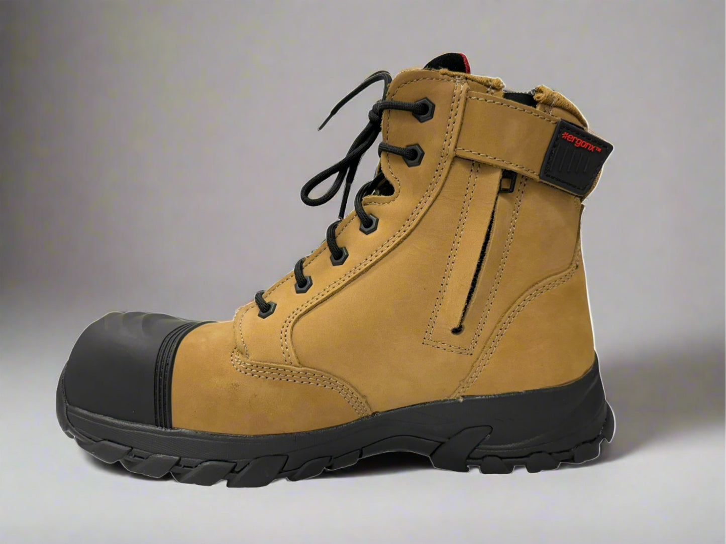 Ergonx Safety Boots Lace Up (Helium) Tan