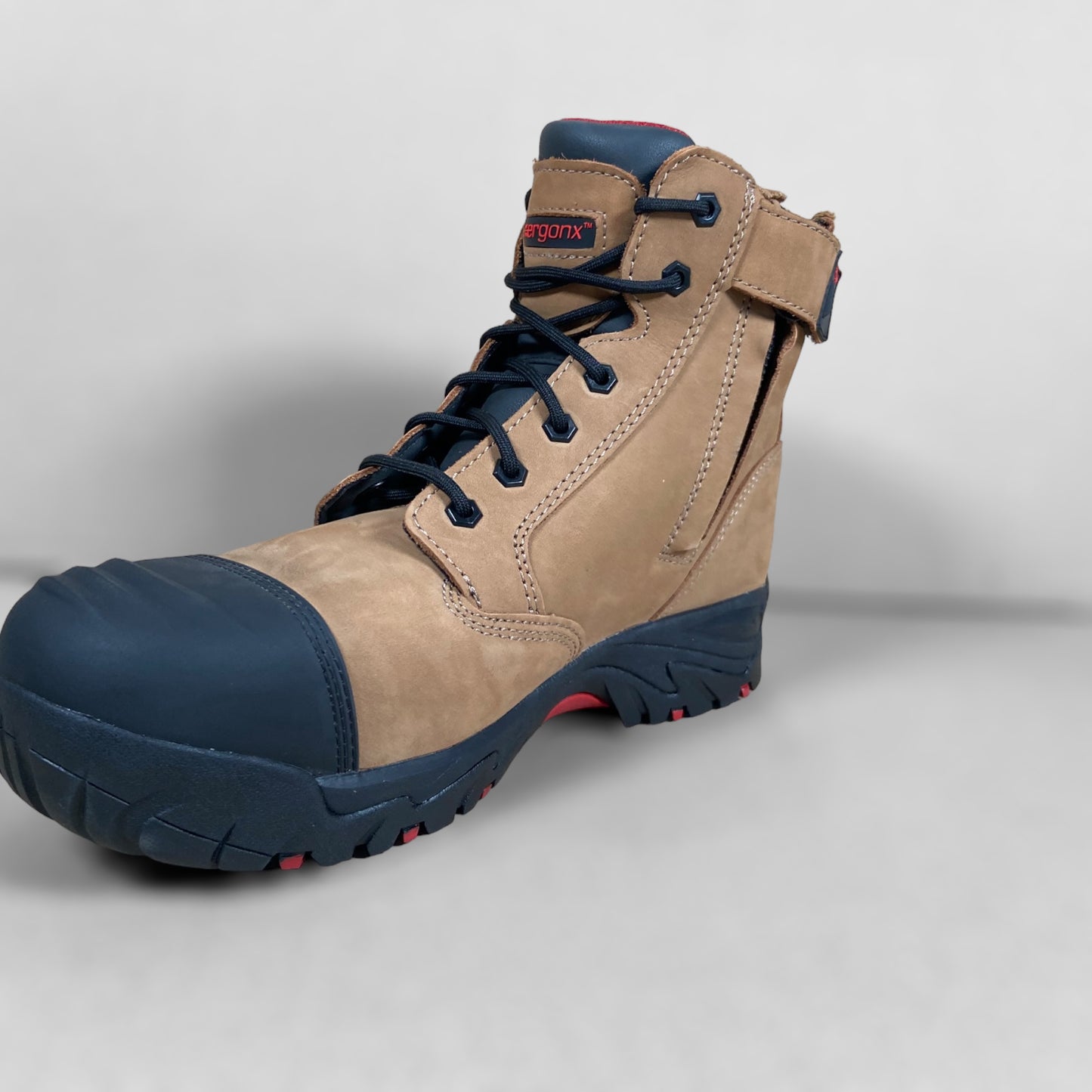 Ergonx Safety Boots Lace Up (Helium) Tan