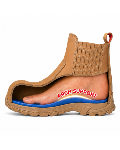 Ergonx Safety Boots Slip On (Hydrogen) All Tan — product detail