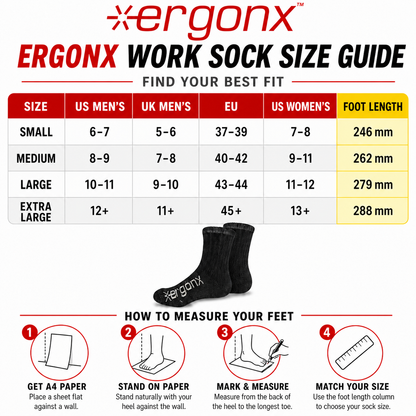 Ergonx Work Socks (6 Pack)