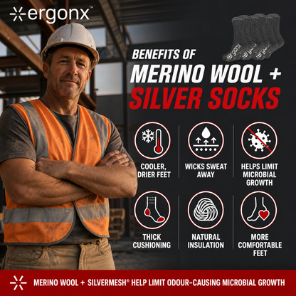 Ergonx Work Socks (6 Pack)