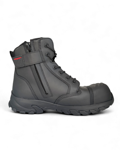 Ergonx Safety Boots Lace Up (Helium) Black — product detail