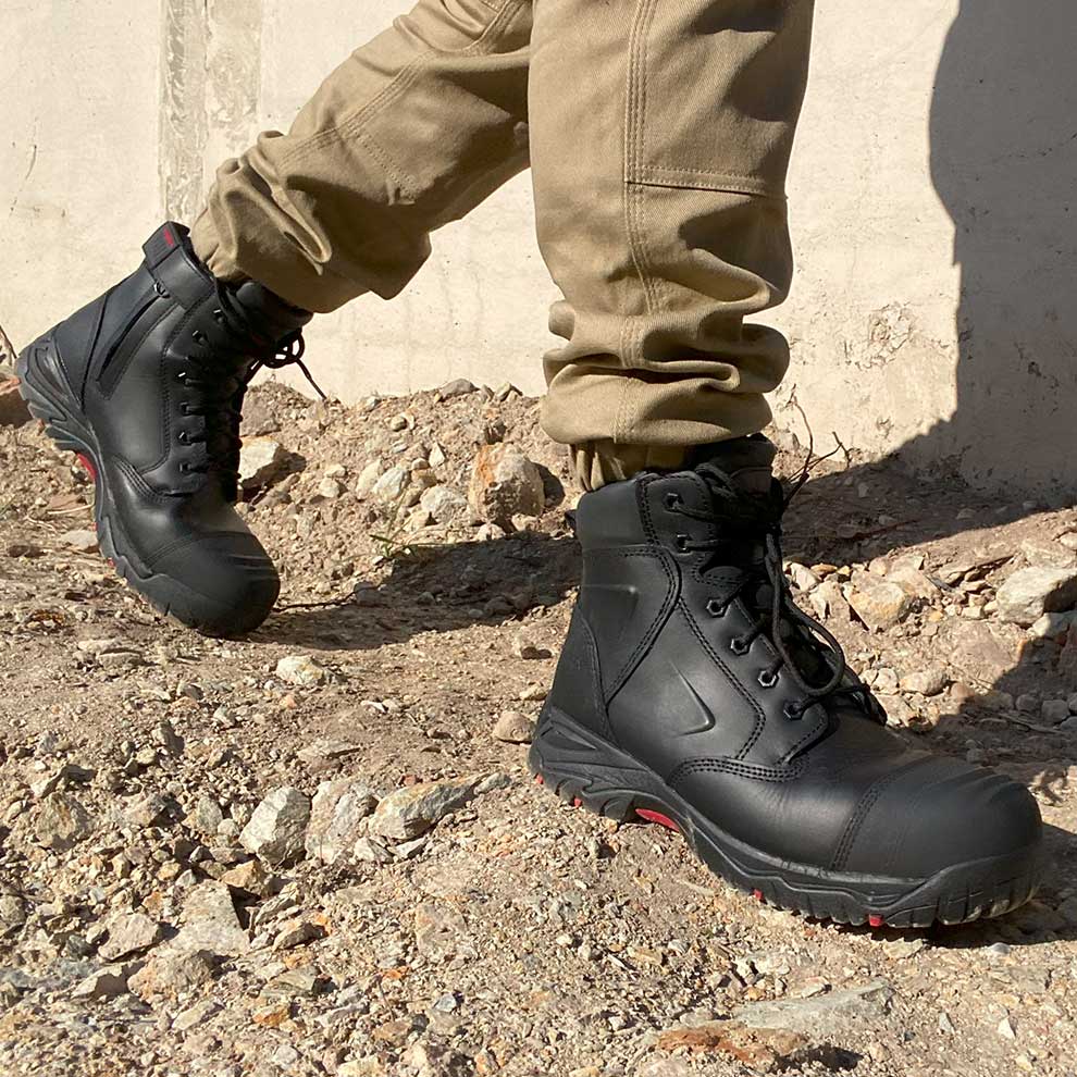 Ergonx Safety Boots Lace Up Helium Black