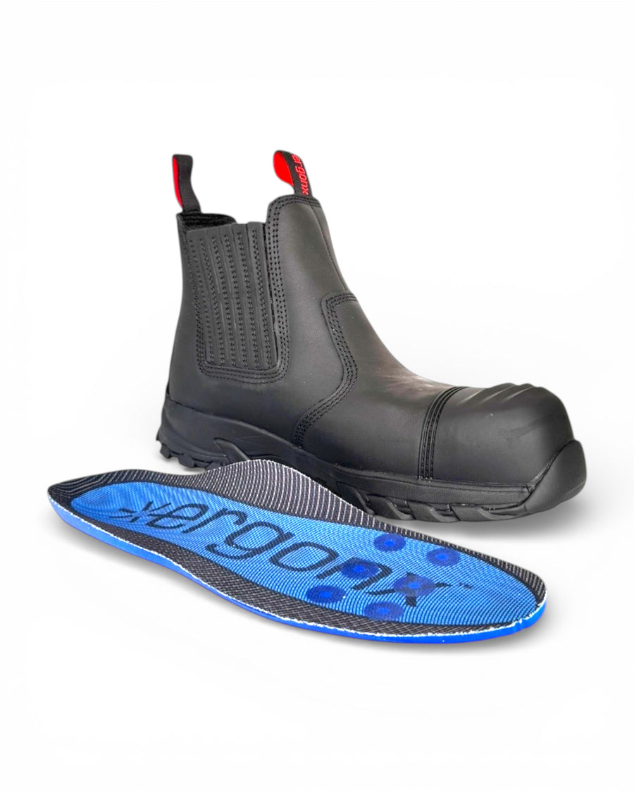 Hydrogen Black slip-on safety boots