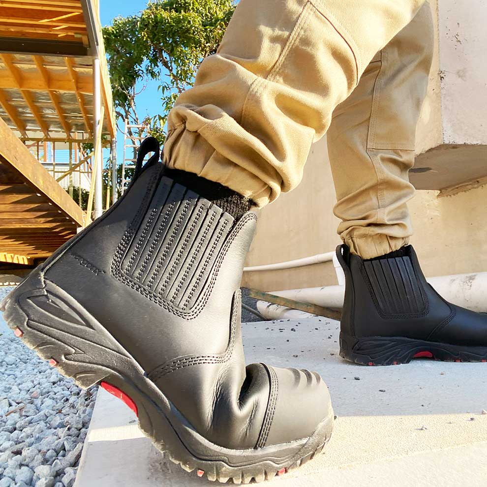 Ergonx Safety Boots Slip On Hydrogen Black