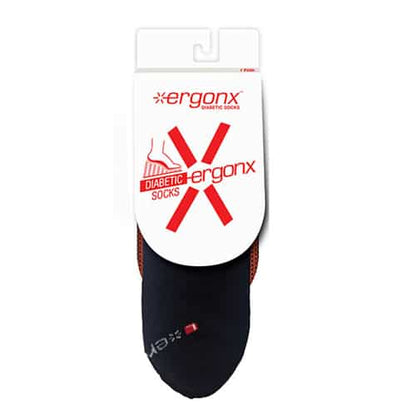 Ergonx Diabetic Socks 1/4 Crew (6 Pack)