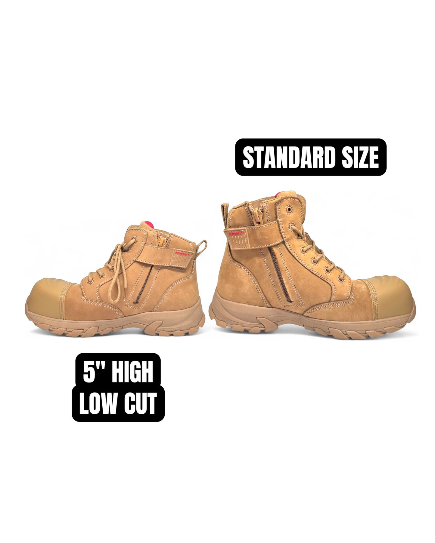 Ergonx All Tan Low Cut Safety Boots Lace Up (Helium)