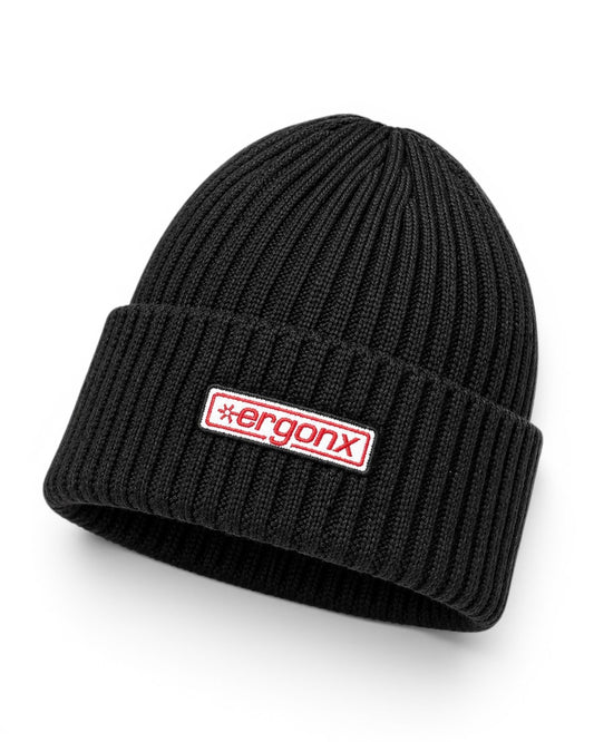 Ergonx Beanie - Patch Spark Logo Black