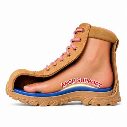 Ergonx Womens Work Boots All Tan (Helium)