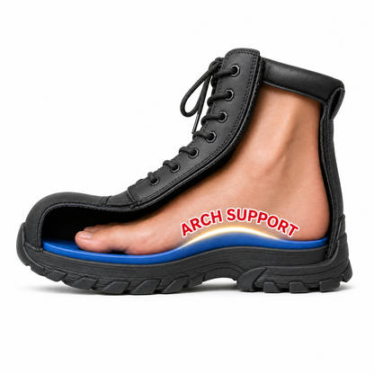 Ergonx First Responder Soft Toe Safety Boots Lace Up (Helium) Black