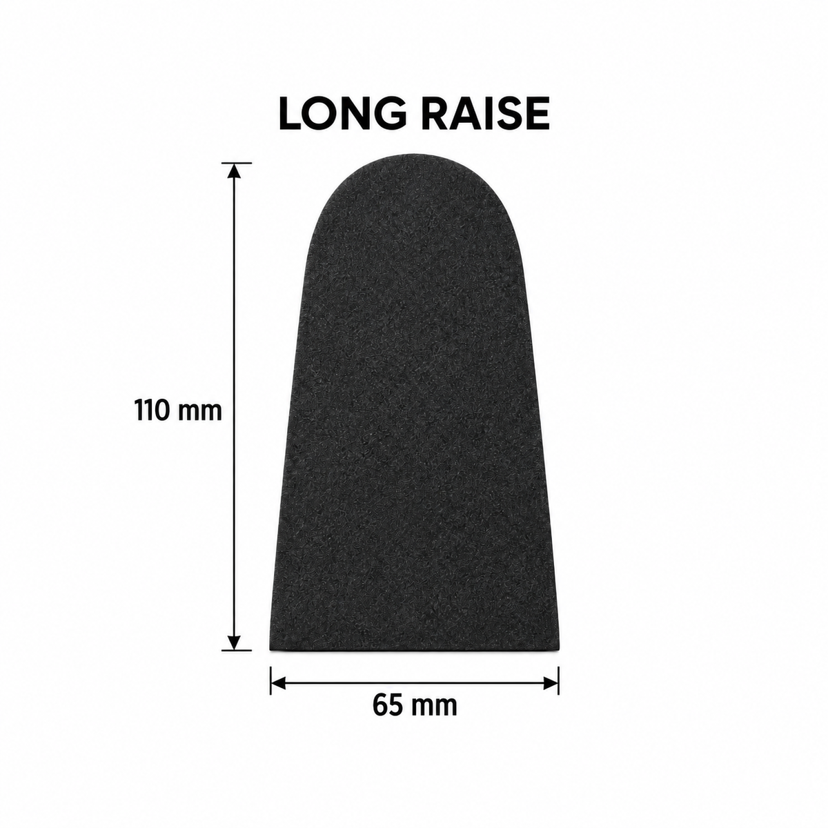long raise — top dimensions