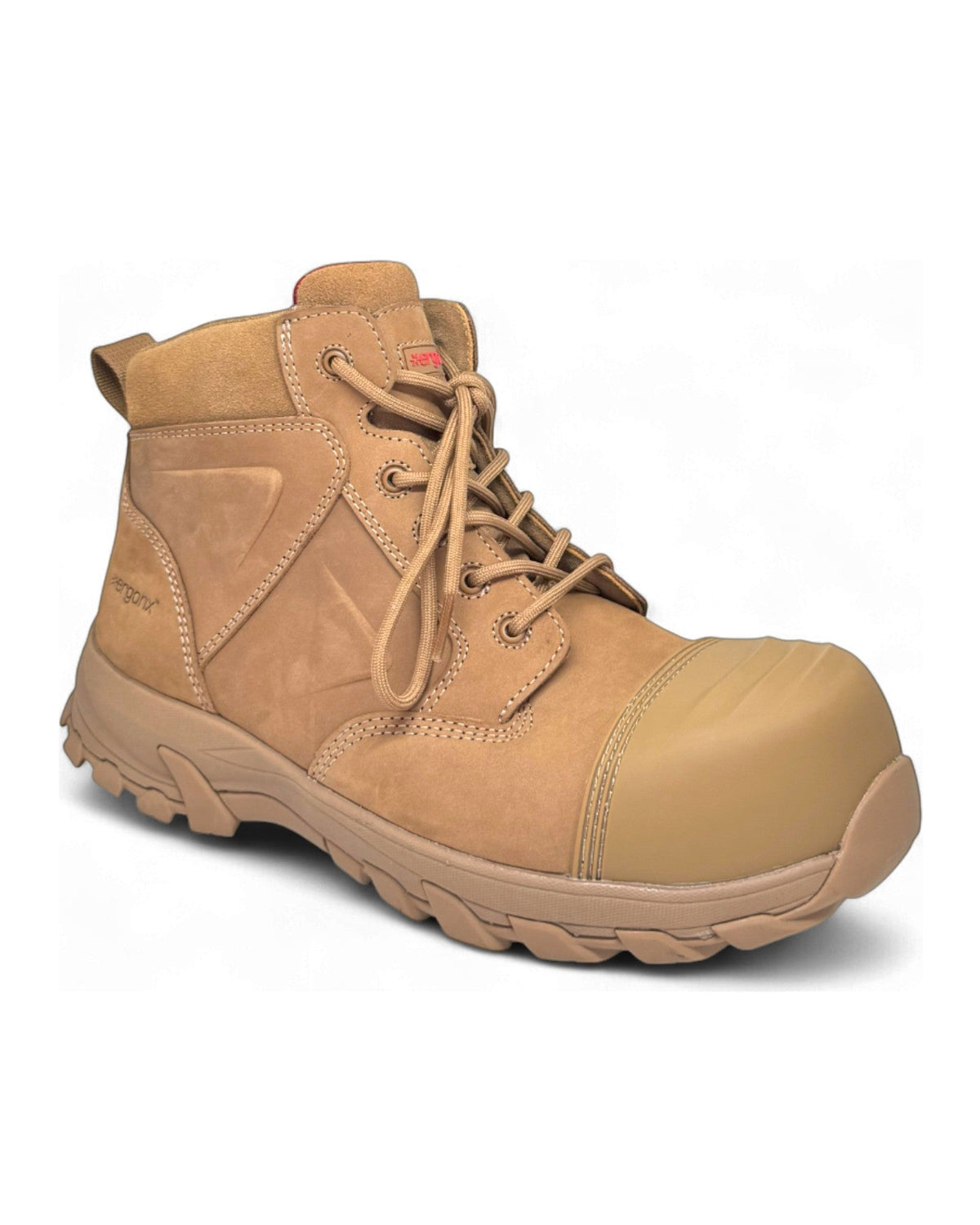 Ergonx All Tan Low Cut Safety Boots Lace Up (Helium) — product detail
