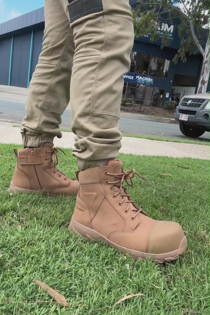 Ergonx Safety Boots Lace Up (Helium) All Tan