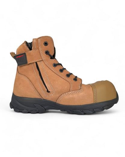 Ergonx Safety Boots Lace Up (Helium) Tan Toe — product detail