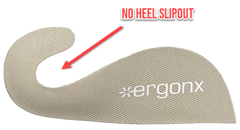 The cut away design makes sure that the orthotics fits into your high heels with an enclosed back