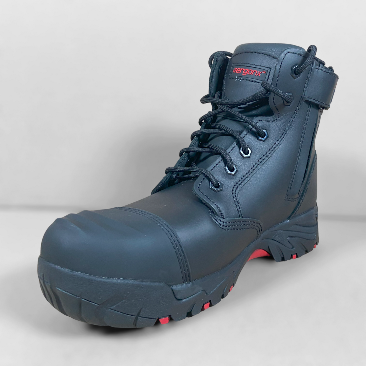 Ergonx Safety Boots Lace Up (Helium) Black