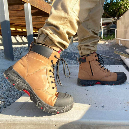 Ergonx Safety Boots Lace Up (Helium) Tan — product detail