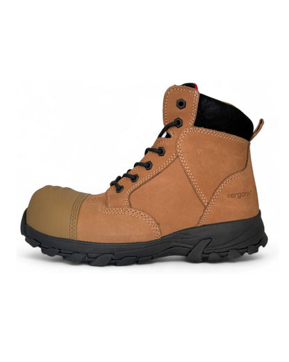 Ergonx Safety Boots Lace Up (Helium) Tan Toe — product detail
