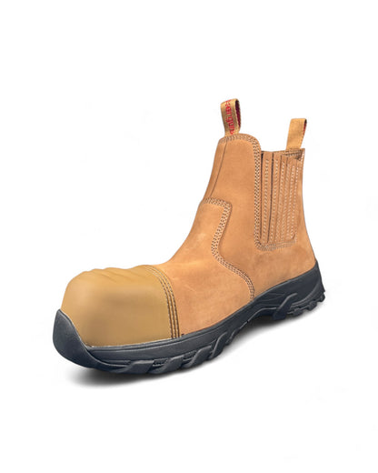 Ergonx Safety Boots Slip On (Hydrogen) Tan Toe