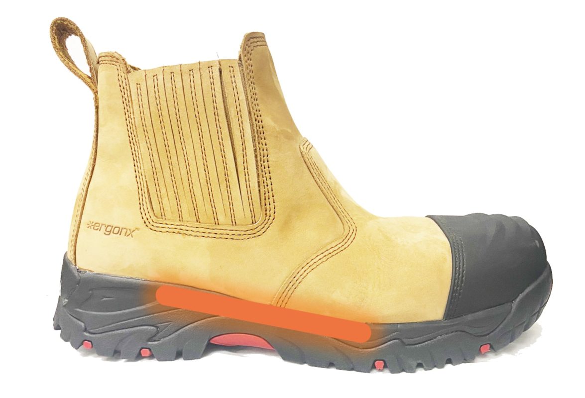 Slip on boots sales with steel shank