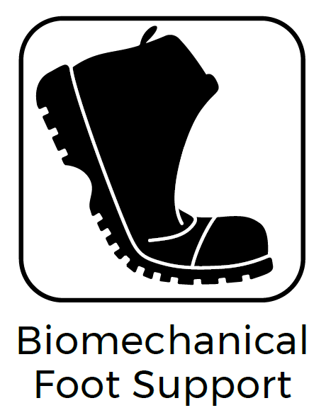 Biomechanical foot support feature