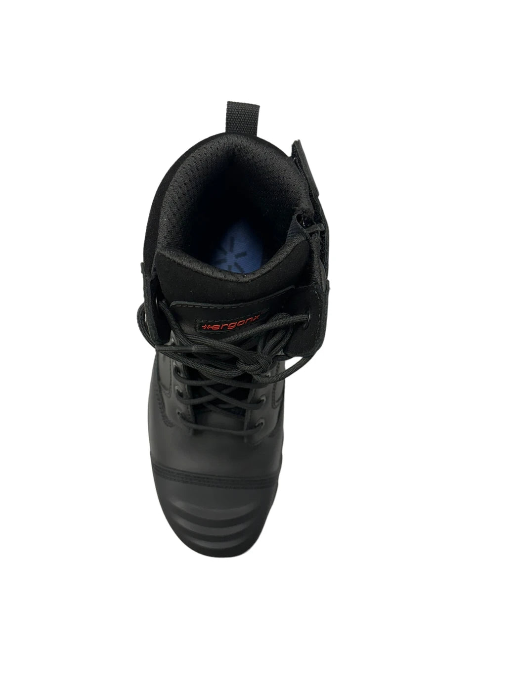 Helium Black forefoot, laces and internal opening